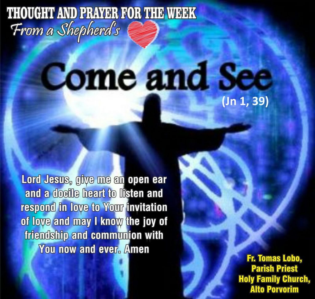 Thought prayer of the week14/01/2018 Holy Family Church